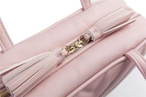 img 1 attached to 👜 Stylish Chevron Leather Women's Travel Toiletry Bag