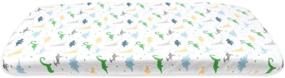 img 1 attached to Cuddly Cubs Graco Pack n Play Fitted Sheet - Dinosaur Print - Soft Jersey Cotton Mini Crib Sheet for Boys - 1 Piece