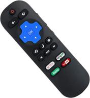 universal replacement remote for roku tv, compatible with hisense/onn/tcl/element/haier/sharp/hitachi/lg/sanyo/jvc/magnavox/rca/philips/westinghouse roku built-in smart tv (not for roku player) logo
