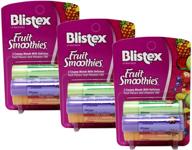 🍓 blistex fruit smoothies lip moisturizers: pack of 3, 3 sticks, 0.10 oz each - ultimate lip care & hydration logo