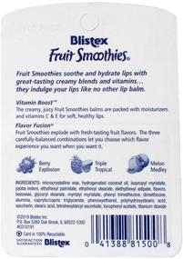 img 1 attached to 🍓 Blistex Fruit Smoothies Lip Moisturizers: Pack of 3, 3 Sticks, 0.10 oz each - Ultimate Lip Care & Hydration