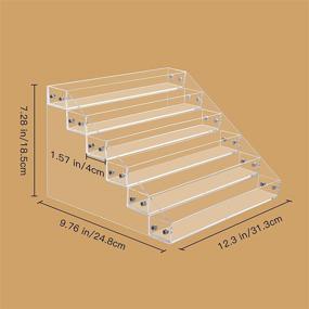 img 3 attached to 💅 6-Tier Acrylic Nail Polish Organizer 72-Bottle Essential Oil Stand Clear Holder - Nail Polish Organizer, Sunglasses & Eyeglasses Display, Makeup Organizer (6 Tiers)