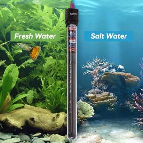 img 3 attached to 🐠 MQ Submersible Aquarium Heater with Auto Thermostat - 200W/300W/500W Fish Tank Heater + LCD Digital Aquarium Thermometer, Shatter-Proof & Blast-Proof