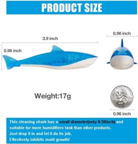 img 1 attached to 🐠 LIFVEAN Humidifier Tank Cleaner Fish Shark Fit Ultrasonic Evaporative Humidifier Water Treatment - Long-Lasting and Economical, 2Pack - Lasts 90 Days