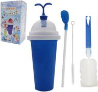 🍧 slushy maker cup - diy squeeze cup for homemade slushies, smoothies & shakes - hot summer cooler cup for kids & adults (blue) логотип