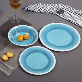 img 2 attached to 🍽️ Unbreakable Melamine Dinnerware Sets by ZLruyao