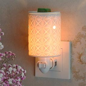 img 3 attached to 🍀 Звездно-лунный ароматизатор воска Scentsy для домашнего декора - Беспламенный ароматизатор с выдвижной чашей и бонусной лампочкой - Дизайн из трилистника.