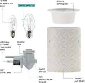 img 2 attached to 🍀 Звездно-лунный ароматизатор воска Scentsy для домашнего декора - Беспламенный ароматизатор с выдвижной чашей и бонусной лампочкой - Дизайн из трилистника.