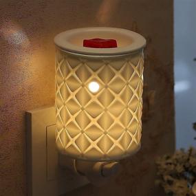 img 4 attached to 🍀 Звездно-лунный ароматизатор воска Scentsy для домашнего декора - Беспламенный ароматизатор с выдвижной чашей и бонусной лампочкой - Дизайн из трилистника.