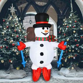 img 4 attached to COMIN Christmas Inflatables Decoration Chirstmas Seasonal Decor for Outdoor Holiday Decor
