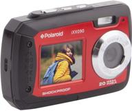 📷 polaroid ixx090 dual screen shockproof & waterproof digital camera (red) logo
