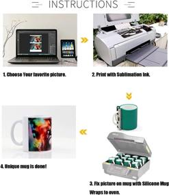 img 3 attached to 🔄 Enhance Your Sublimation Printing with 6pcs of 15OZ Sublimation Silicone Mug Wraps and 3D Silicone Mug Clamps