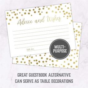 img 2 attached to 🎉 Versatile Set of 50 Gold Advice and Wishes Cards for Various Occasions: Bridal Showers, Weddings, Baby Showers, Graduation Parties, Retirement, Anniversaries