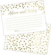 🎉 versatile set of 50 gold advice and wishes cards for various occasions: bridal showers, weddings, baby showers, graduation parties, retirement, anniversaries logo