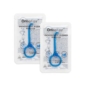 img 4 attached to 🦷 Blue OrthoKey Clear Aligner Removal Tool - 2 Pack for Invisible Removable Braces, Retainers, and More