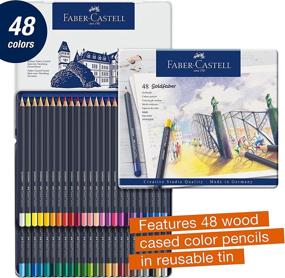 img 3 attached to 🖍️ Карандаши Faber-Castell Goldfaber - Creative Studio - 48 штук, в банке