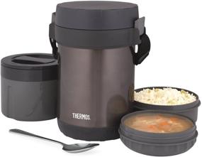 img 1 attached to 🍱 Versatile and Efficient: Thermos All-In-One Vacuum Insulated Stainless Steel Meal Carrier with Spoon, Smoke