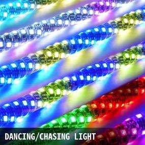 img 3 attached to Bestauto 2PC 3FT 360° Spiral LED Whip Lights - RGB Color Lighted Whips with Dancing/Chasing Light - Weatherproof, RF Wireless Remote - Ideal for Sand Dune UTV ATV RZR Off-Road Trucks Jeep 4X4