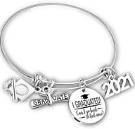 2021 graduation gifts: inspiring bracelets for class 2021 graduates - for her, him, daughter, son, women, best friend, college boys & girls - graduated mantra cuff logo