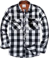 👔 zity flannel sleeve casual men's shirt: regular fit and comfortable logo