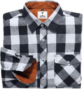 img 2 attached to 👔 ZITY Flannel Sleeve Casual Men's Shirt: Regular Fit and Comfortable