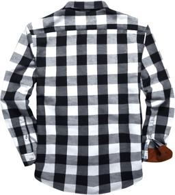 img 3 attached to 👔 ZITY Flannel Sleeve Casual Men's Shirt: Regular Fit and Comfortable