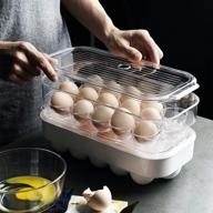 blitzlabs stackable egg storage box with lid - fridge egg holder organizer for maximum convenience [set of 2] logo