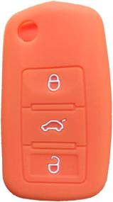 img 3 attached to Чехол для ключа KAWIHEN Silicone - совместим с Volkswagen 3 Button Beetle Golf Jetta Passat HLO1J0959753AM HLO1J0959753D NBG735868T NBG 735868T.