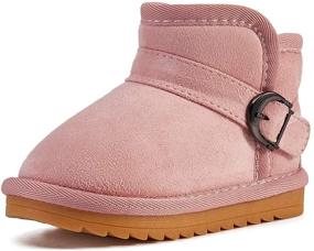 img 4 attached to 👶 BMCiTYBM Baby Snow Boots: Warm Non-Slip Faux Fur Lined Shoes for 6-24 Months