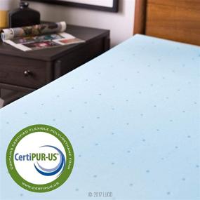 img 1 attached to 🌙 Enhance Sleep Quality with the LUCID 3-inch Ventilated Gel Memory Foam Mattress Topper - Queen