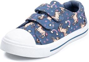 img 4 attached to ologinmars Canvas Sneakers: Comfortable 👟 Slip-on Shoes for Toddler Boys & Girls