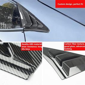 img 3 attached to 🚗 DLOVEG Rear Side Window Louvers for Honda Civic Hatchback Type R - Sport Style Air Vent Cover (Carbon Fiber) - 10th Gen Honda Civic Accesories