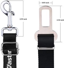 img 1 attached to Vastar 2-Pack Adjustable Pet Car Seat Belt Safety Leads - Vehicle Seatbelt Harness for Dogs and Cats