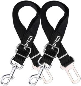 img 4 attached to Vastar 2-Pack Adjustable Pet Car Seat Belt Safety Leads - Vehicle Seatbelt Harness for Dogs and Cats