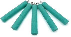 img 1 attached to Premium Sand Covered Perch Set for Birds by Alfie Pet - Fifer - 5-Piece Collection