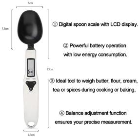 img 3 attached to JOYIT Stainless Steel Food Measuring Scale - Digital Spoon Scale 500g/0.1g with LCD Display, Ideal for Small Baking