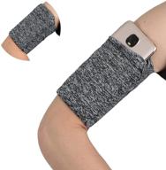 🏃 variegated grey running arm band for keys cellphone - ultimate exercise wristband sleeve with arm strap holder for women and men logo