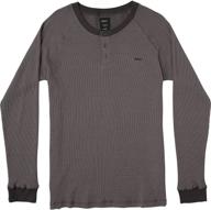 rvca moorside sleeve thermal henley logo