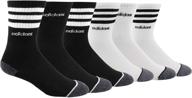 🧦 adidas youth kids-boy's/girl's 3-stripes crew socks - pack of 6 logo
