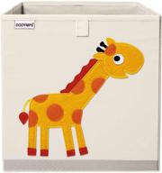 dodymps 13-inch foldable animal toy storage 🦒 bins for kids & nursery - giraffe design logo