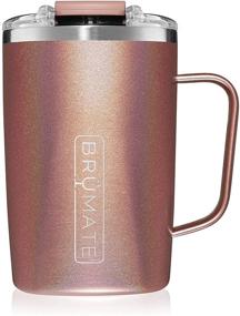 img 4 attached to ☕ BrüMate Toddy - Glitter Rose Gold 100% Leak Proof Insulated Coffee Mug with Handle & Lid - Stainless Steel Travel Mug - Double Walled Coffee Cup