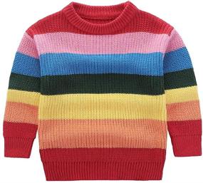 img 4 attached to Motteecity Clothes Colorful Rainbow Pullover Boys' Clothing