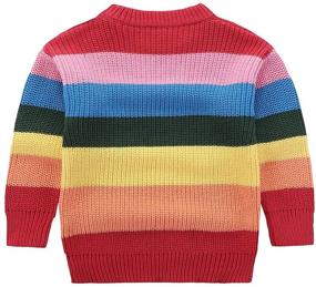 img 3 attached to Motteecity Clothes Colorful Rainbow Pullover Boys' Clothing