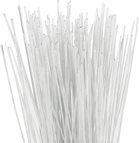 img 1 attached to 🌼 CCINEE 26 Gauge White Floral Wire Stem for Flower Arrangement Crafts, 16 Inch, Pack of 200