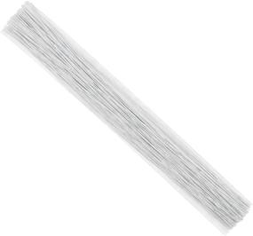 img 4 attached to 🌼 CCINEE 26 Gauge White Floral Wire Stem for Flower Arrangement Crafts, 16 Inch, Pack of 200