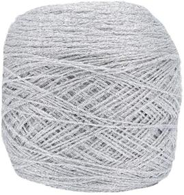 img 3 attached to ✨ Clisil Silver Glitter Lurex Yarn: Add Sparkle to DIY Toys, Bags, and Décor - 90g