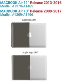 img 2 attached to Ibenzer Macbook Air 11 Inch Case Bundle: A1370 A1465, Gray, A11GY+2A