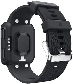 img 3 attached to 📲 Premium Silicone Watch Band Replacement for Garmin Forerunner 35 - Adjustable Strap for Perfect Fit!