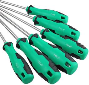 img 2 attached to 🛠️ Uoboeuq 6-Inch Magnetic Torx Screwdrivers Set - T10 to T40, 6-Piece Magnetic Torx Driver Star Screwdrivers - Best Choice for Precision Tasks