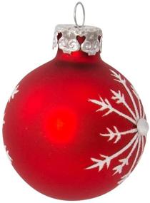 img 2 attached to 🎄 Kurt S. Adler C1852 Kurt Adler Red/White Decorated Glass Ball Ornament Set of 15 - 15 Count: Festive Holiday Decoration Ensemble